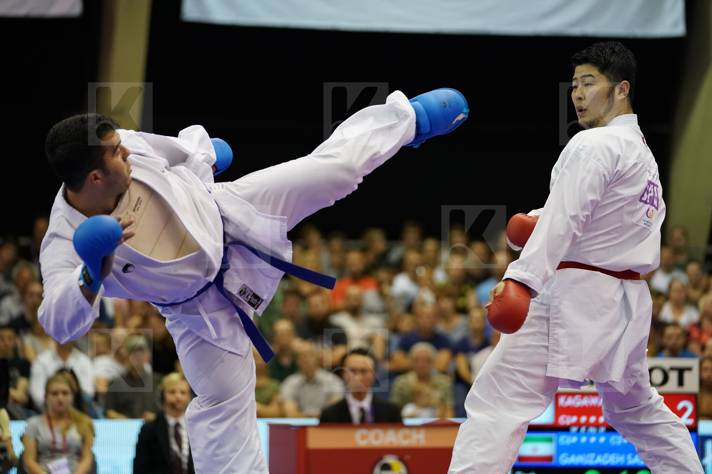 Ganjzadeh Sajad Gold match Iran Islamic Republic of Japan Kagawa Hideyoshi Male Kumite +84kg